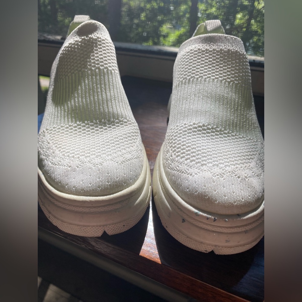 Mix 6 White Wedge Sneakers